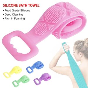 Double-Sided Bath Towel Scrubber – Body Exfoliating Shower Belt for Back & Skin – Soft & Textured – Random Color