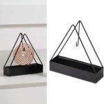 Black Triangle Mosquito Coil Holder – Decorative Incense Burner & Ornamental Craft for Home & Garden Use