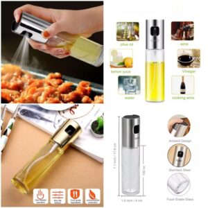Glass Cooking Oil Sprayer Bottle – Refillable Kitchen Spray for Oil, Vinegar, Sauce – BBQ, Baking, Grilling Tool (Made in China)