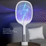 Rechargeable Electric Mosquito Killer Racket | 2-in-1 LED Flashlight Insect Zapper | Safe & Powerful Fly Swatter (Random Color)