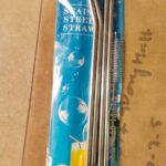 5 Pcs Reusable Stainless Steel Straws Set – Eco-Friendly Metal Drinking Straws with Cleaning Brush for Smoothies & Juices