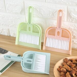 Mini Desktop Cleaning Brush & Dustpan Set – Cute Small Broom Suit for Office, Keyboard, Table, Car – Portable Crumb Sweeper Tool