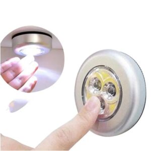 3-Bulb Touch Light – Battery Powered, Touch Control LED Under Cabinet Light (Easy Install, Made in China)