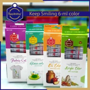 12-Color Acrylic Paint Set – Multi-Surface Art Paint Kit for Fabric, Glass, Wood & Canvas (6ml x 12 Tubes)