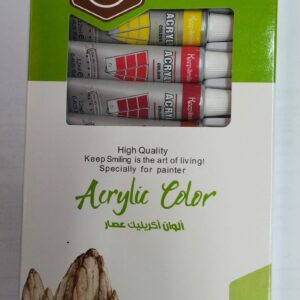 12-Color Acrylic & Fabric Paint Set – Multi-Surface Art Paint Kit for Canvas, Glass, Wood & Fabric (12ml x 12 Tubes)