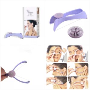 Slique Facial Hair Remover for Women – Threading Beauty Tool for Upper Lip, Chin, Cheeks – Painless Hair Removal Device at Home