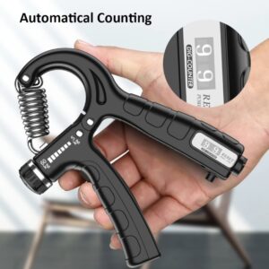 Adjustable Hand Gripper with Counter | Wrist & Forearm Strengthener | Adjustable Resistance Grip Trainer for Hand Workout (Random Color)
