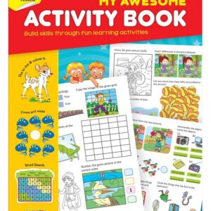 My Awesome Activity Book for Kids | Fun Learning Coloring & Puzzle Book | Educational Drawing Book for Boys & Girls KS