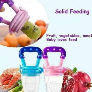 Baby Fruit Feeder & Teether Pacifier – Silicone Infant Nibbler for Safe Fresh Food Feeding (Random Color)