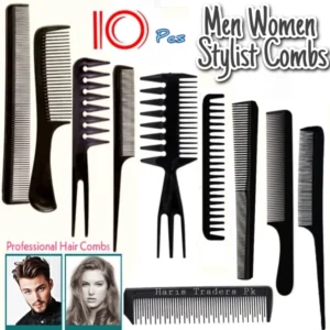 Pack of 10 Professional Hairdressing Combs – Salon-Quality Styling Combs for Men & Women | Anti-Static, Durable & Heat-Resistant
