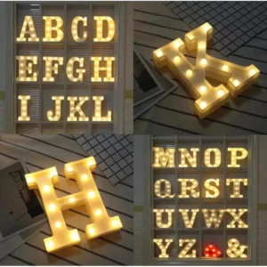 LED Alphabet Letter Light (A–Z) – Battery Operated Marquee Letter for Room, Wedding & Party Decoration | Night Light Home Décor (1 Pc)