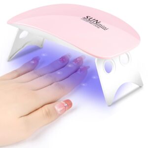 UV LED Lamp for Nails 6W | Mini Portable Nail Dryer with Timer – USB Gel Nail Polish Lamp for Home Manicure