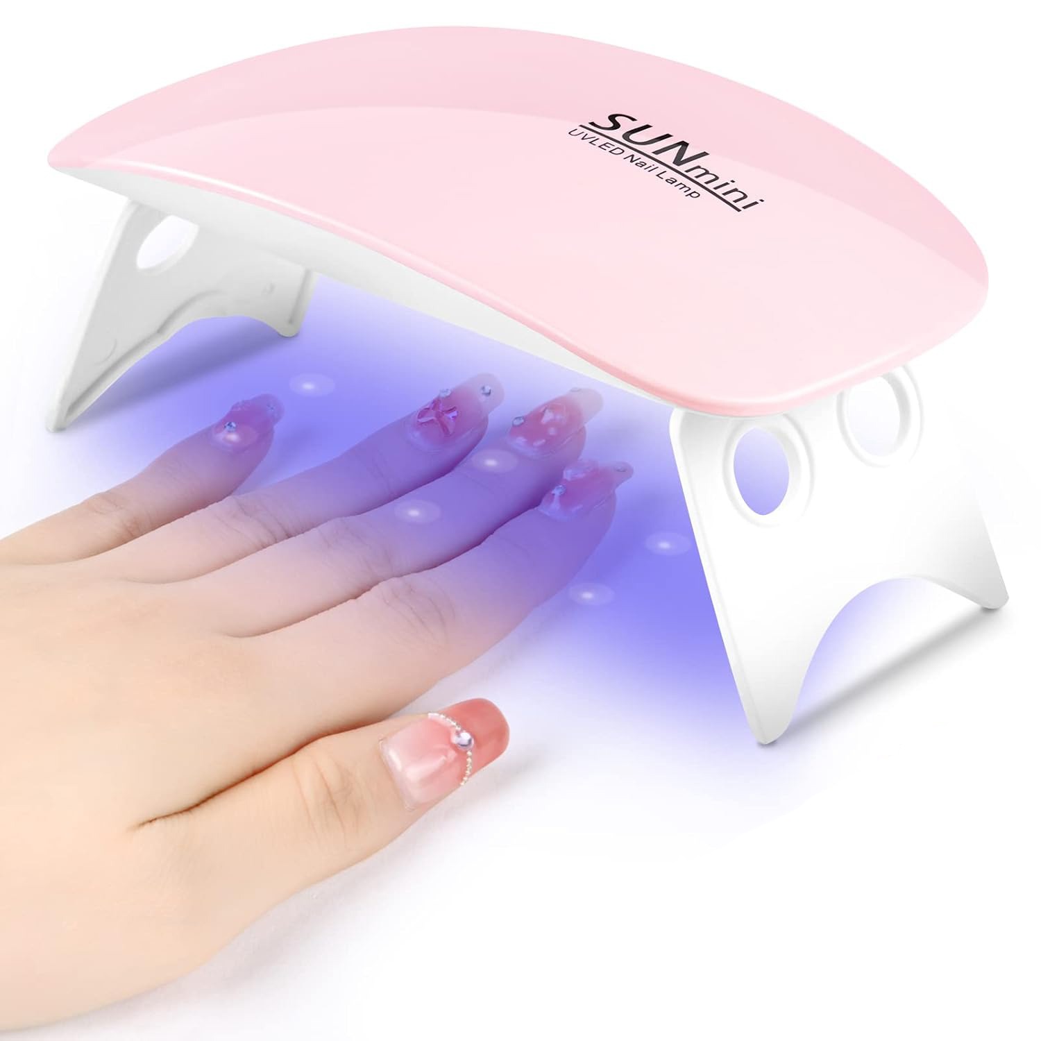 UV LED Lamp for Nails 6W | Mini Portable Nail Dryer with Timer – USB Gel Nail Polish Lamp for Home Manicure