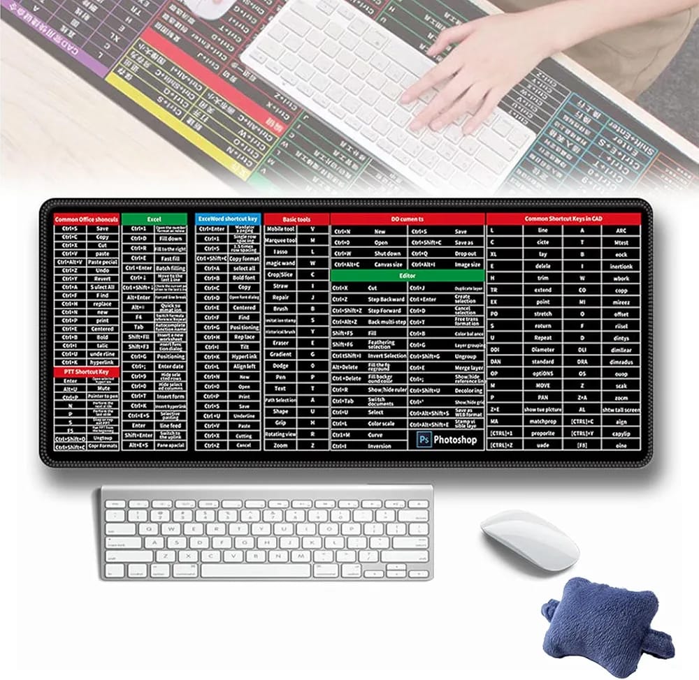 Shortcut Keyboard MAT Office PS Lock Edge CAD/WO/AI/Excel/CDR/PPT Keyboard Table Mat Consignment - Image 6