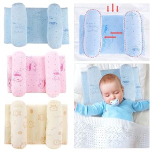 Soft Head Shaping Newborn Pillow for Flat Head Prevention, Breathable & Portable Infant Cushion - Baby Head Shaping Pillow - Adjustable Newborn Baby Head Shaping Pillow