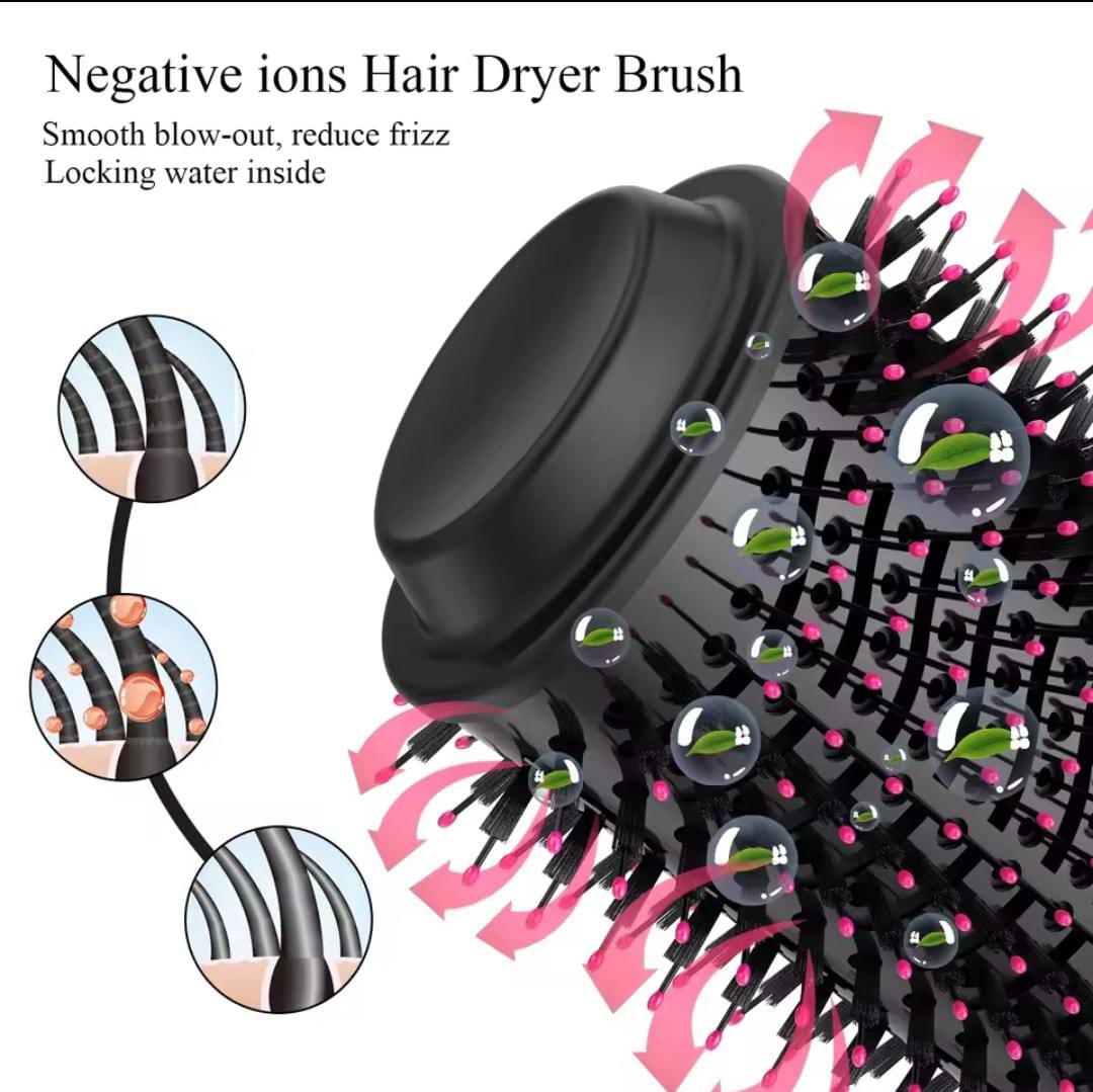 One Step 2-in-1 Hair Dryer & Volumizing Brush | Fast Drying, Straightening & Curling Hot Air Brush | Ionic Hair Styler for Smooth, Shiny & Frizz-Free Hair
