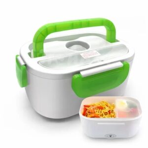 Waterproof Portable Electric Heating Lunch Box for Car & Office | Leakproof Food Warmer with Stainless Steel Container for Travel & Home Use