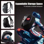 LED Motorcycle Backpack with LED Eye – Black | Waterproof Riding Bag with Programmable LED Display for Bikers & Night Safety