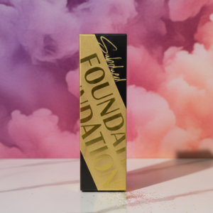 Sultrielle Luxurious Full-Coverage Foundation: 24-Hour Wear, Flawless Finish, High-End Black & Gold Packaging