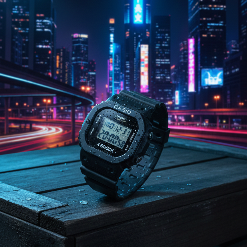 Casio X-SHOCK Classic Square Digital Watch | Black Resin Shock-Resistant Sport Watch with Day, Date & Time Display | Water-Resistant - Image 3