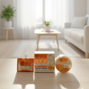 Korean Glass Skin Secret Revealed! ✨ RB Rice Beauty Cream + FREE Face Wash – Brightening, Nourishing 2-Step Skincare Routine