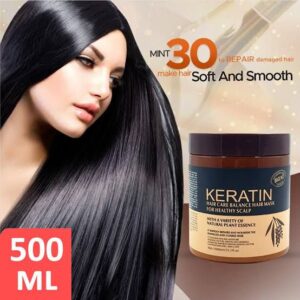Professional Keratin Hair Repair Mask | Deep Conditioning Treatment for Frizzy, Damaged & Chemically Treated Hair | 500ML