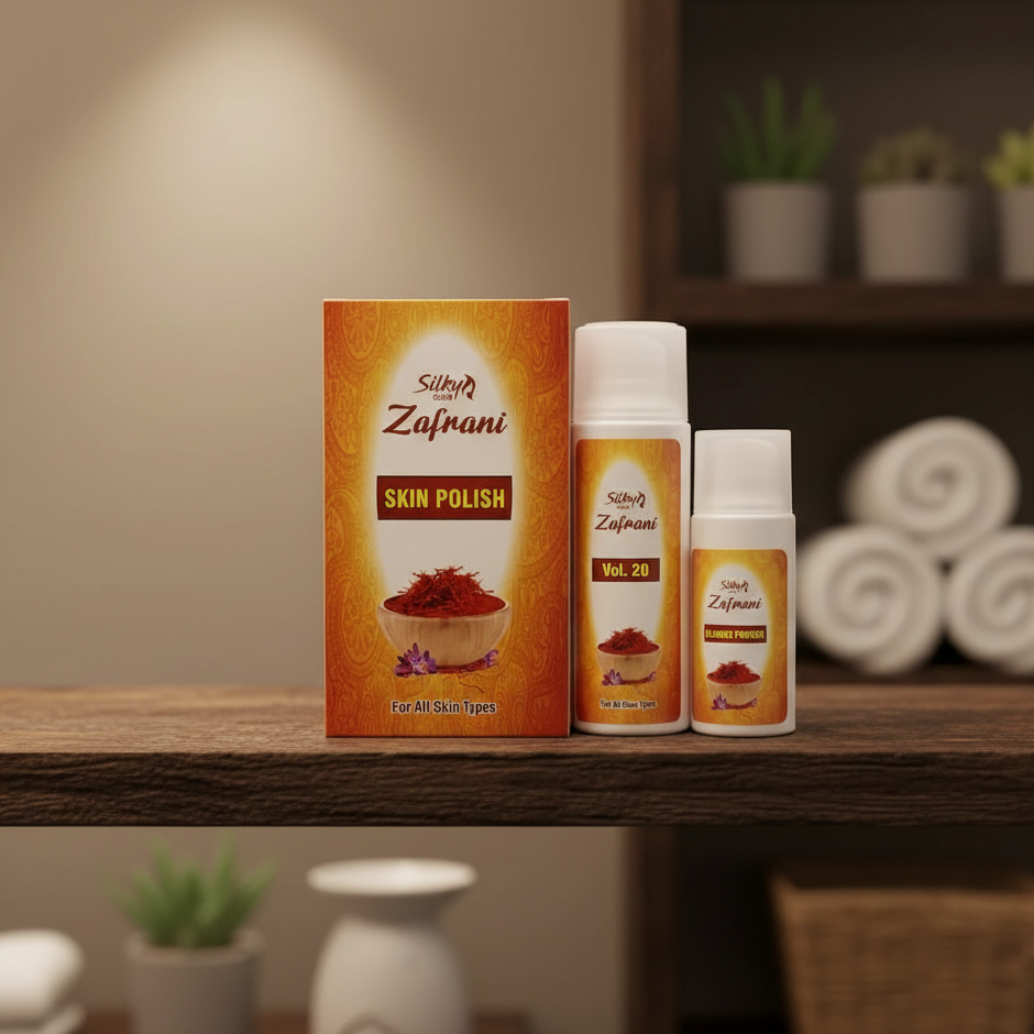 Silky Zafrani Skin Polisher & Activator Pack | Exfoliating & Radiance Boosting Duo - Image 2