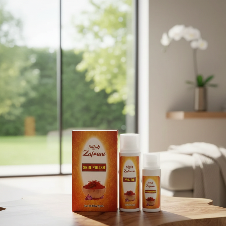 Silky Zafrani Skin Polisher & Activator Pack | Exfoliating & Radiance Boosting Duo - Image 4