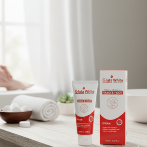 Gluta White Professional Hand & Foot Whitening Cream 100ml - Brightens Dark Elbows, Knees & Knuckles for Radiant, Even Skin Tone