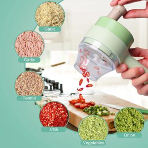 5 in 1 Handheld Electric Vegetable Cutter Set | Mini Wireless Food Chopper, Garlic Crusher & Slicer Machine