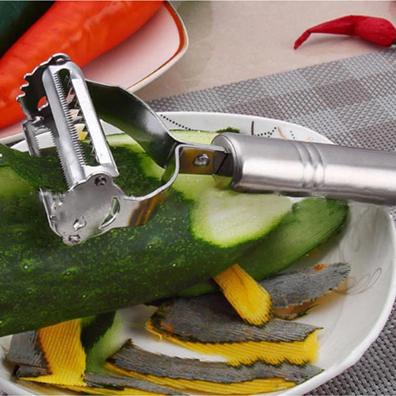 High Quality Stainless Steel Potato, Cucumber & Carrot Grater Julienne Peeler โ Multi-Purpose Vegetable & Fruit Peeler Slicer Kitchen Utensil - Image 3