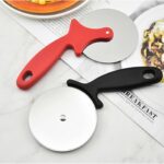 Big Size Stainless Steel Pizza Cutter – Commercial Kitchen Pizza Wheel, Heavy Duty Kitchen Helper (Random Color Handle)