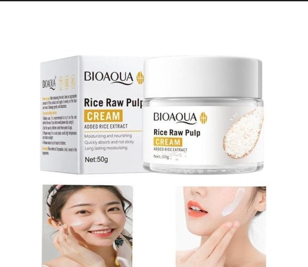 BIOAQUA Rice Raw Pulp Facial Cream – Moisturizing Face Cream 50g | Hydrating & Brightening Skin Care - Image 10