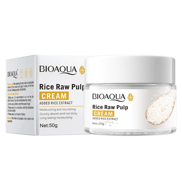 BIOAQUA Rice Raw Pulp Facial Cream – Moisturizing Face Cream 50g | Hydrating & Brightening Skin Care - Image 9