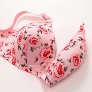 Printed Soft Cotton Padded Bra for Women – Comfortable Everyday Wear, Breathable & Supportive (Random Color)