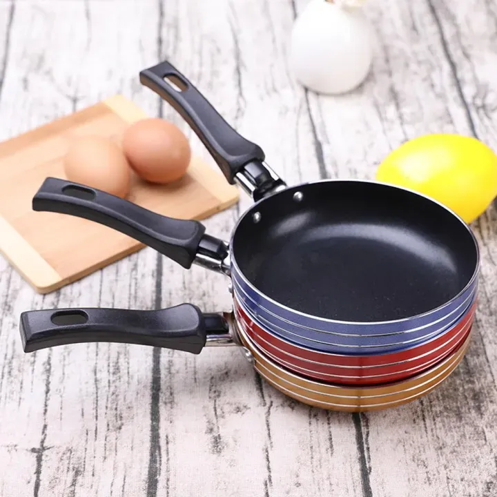 Mini Frying Pan 15cm, Thick Non-Stick Flat Pancake Pan, Small Egg Fryer & Grilled Cheese Maker, Stainless Steel Handle Kitchen Cookware - Image 2