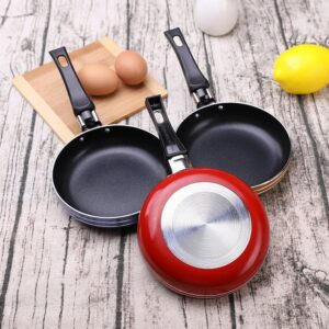 Mini Frying Pan 15cm, Thick Non-Stick Flat Pancake Pan, Small Egg Fryer & Grilled Cheese Maker, Stainless Steel Handle Kitchen Cookware