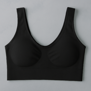 Ladies Air Bra – Soft Jersey Fabric, Plain Non-Padded Design, Comfortable & Lightweight Everyday Wear Lingerie | Black (Stretchable Size)
