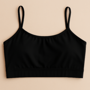 Teenagers’ Malai Non-Padded Bra – Soft, Lightweight & Comfortable Everyday Wear Lingerie | Plain Black