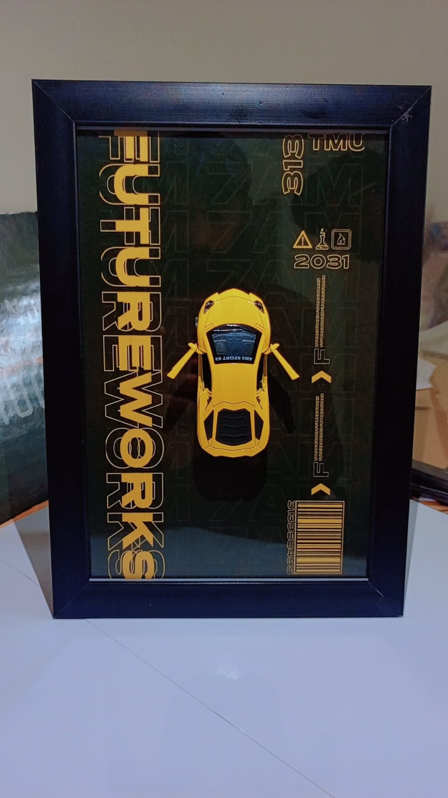 3D Metallic Car Wall Art - Modern Home Decor