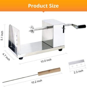 Professional Potato Spiral Cutter – Manual Stainless Steel Potato Twister Slicer | Vegetable & Fruit Spiral Cutting Tool