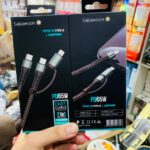 Sabawoon S112 2-in-1 Fast Charging Cable, PD 65W USB-C & Micro USB Cable