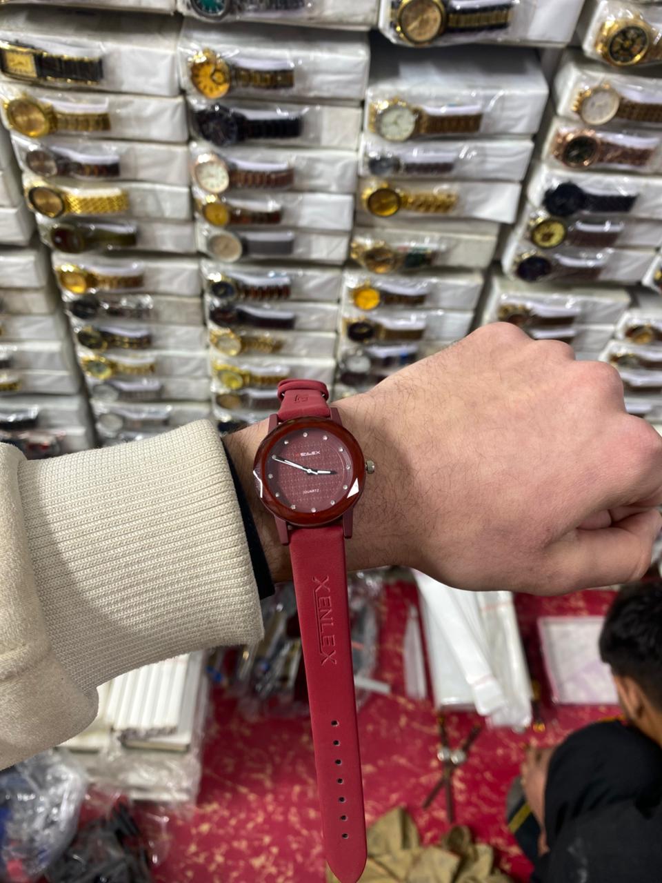 Ladies Waterproof Watch | Elegant Round Dial with Soft Strap | Stylish & Comfortable Design (Without Box)