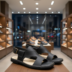 Men’s Premium Black Panjadara Chappal – Comfortable Traditional Peshawari Style Sandal for Men