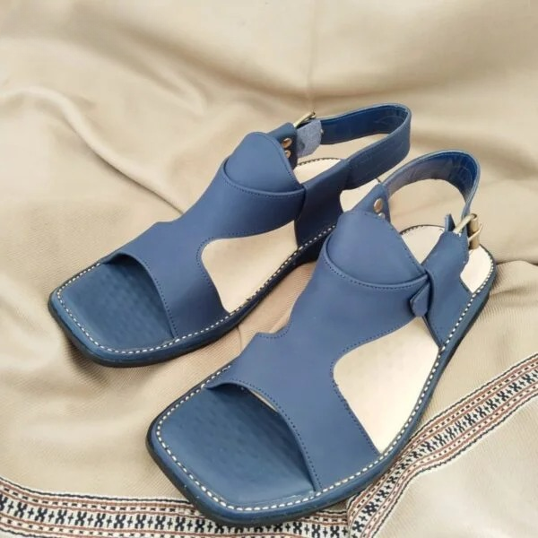 Menβs Premium Blue Panjadara Chappal β Traditional Peshawari Style Comfortable & Durable Sandal for Men - Image 3