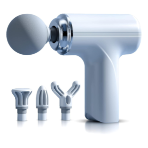 Mini Massage Gun – Portable Deep Tissue Muscle Percussion Massager for Relief High Speed, 4 Attachments, USB Rechargeable