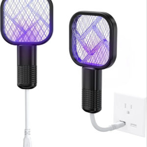 USB Rechargeable Mosquito Killer Racket with UV Light