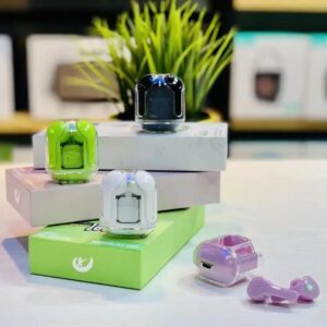 Air31 Wireless Earbuds Crystal Transparent Body – Bluetooth Earphones Without Silicone Pouch (Random Color)