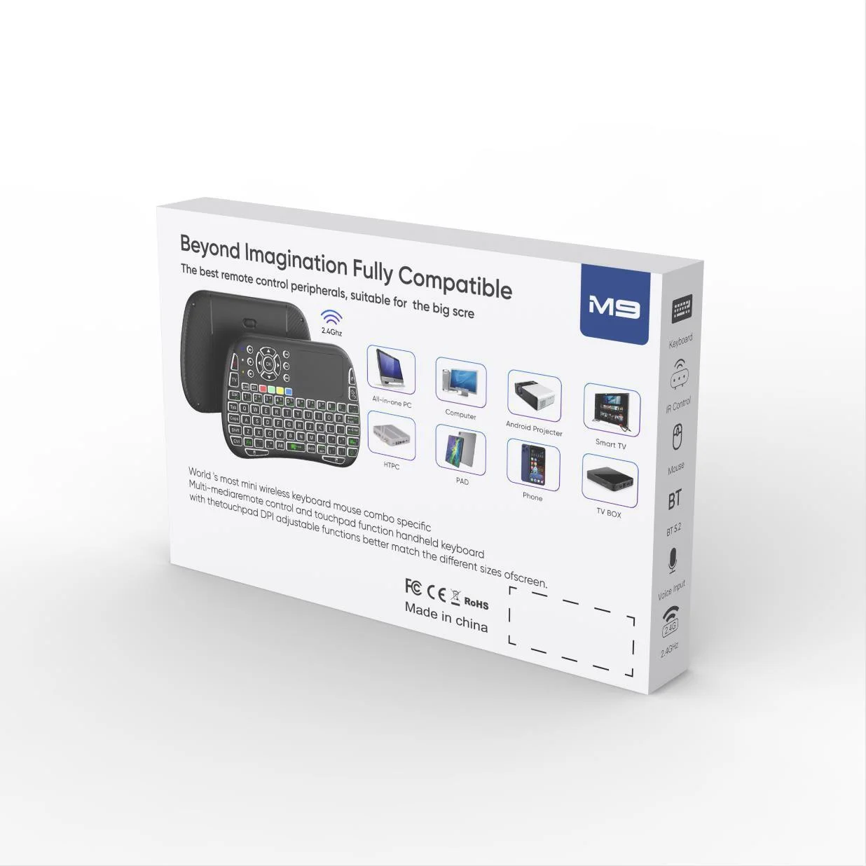 M9 Mini Wireless Keyboard with Air Mouse & Backlight - Image 2