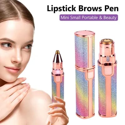 2-in-1 Rechargeable Hair Remover | USB Chargeable Electric Trimmer for Face & Body | Portable Hair Removal Device (Multi Color)